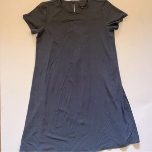 J.Jill Wearever Jersey Knit Dusty Blue Pleated Back Cap Sleeve Dress Size XS